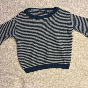 Striped Blue and White Women's Sweater